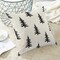 Christmas Pillow Covers 18x18 Inch Set of 2 Cream Black Christmas Tree Decor Throw Pillows Winter Xmas Holiday Outdoor Cushion Cases for Couch Bed Decorations